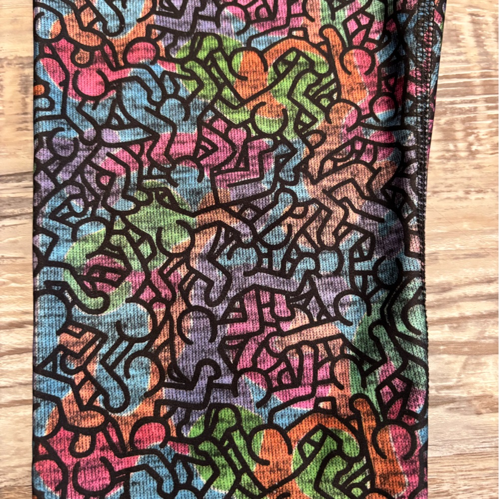 Terez Multicolor Keith Haring Leggings, Sz S